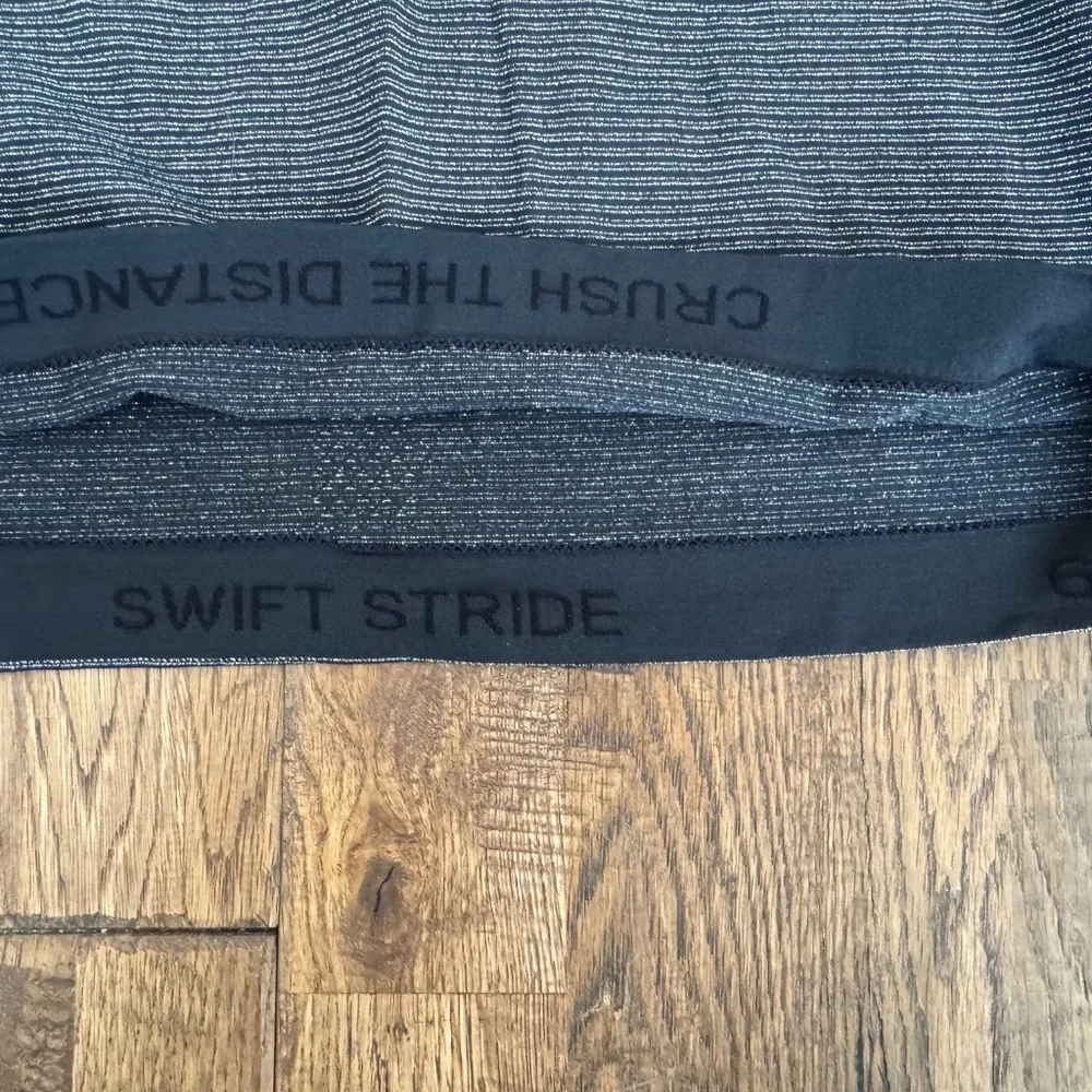 Lululemon Swiftly Tech Long Sleeve‎ Crew Sparkle Black Women's Size 6 H